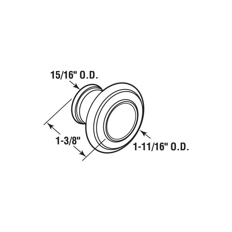 Prime-Line N 7370 Bi-Fold Door Knob – Wide Base, Large