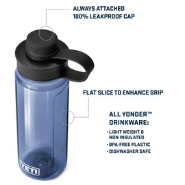 YETI Yonder 750 ml/25 oz Water Bottle with Yonder Tether Cap, Ultramarine Violet