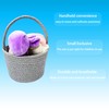 Prudance Small Sparkly Silver Sequin Woven Cotton Rope Basket, 6"x5",
