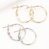 Alive Titanium Post Nickel Free Hypoallergenic Hoop Ring, Metal, Medium,