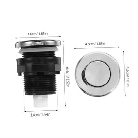 ULTECHNOVO Garbage Disposal Air Button Pneumatic/off Bath Tub Switch Spa Splashproof Easy Dependable