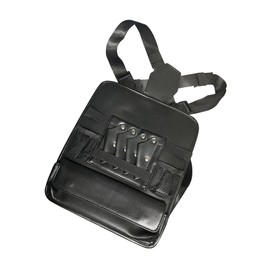 perfeclan Multifunctional Hair Cutting Tool and Scissors Storage Chest Bag with Double Shoulder Strap for Hairdressing Salon, Black