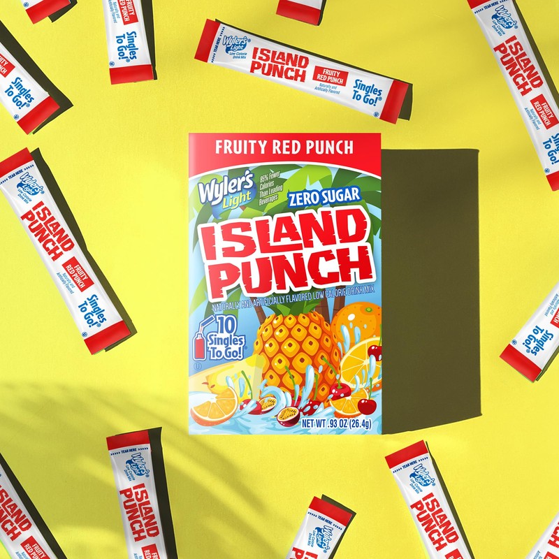 Wyler's Light Island Punch Singles To Go, Water Drink Mix,