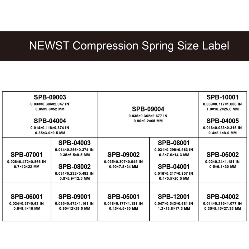Compression Springs NEWST Spring Assortment Kit | Stainless Steel Springs