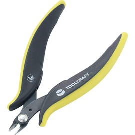 TOOLCRAFT ESD Side Cutters I 128 mm Pliers I Cutting Hardness 60 HRC I Without Facet I Cable Cutting Pliers I Electronic Pliers I Antistatic