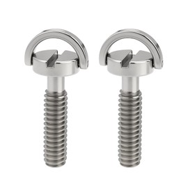 Create idea 2Pcs 1/4-20 UNC Tripod Screw Stainless Steel Camera Fixing Screws with D-Ring Compatible with Manfrotto Compatible with Arca Swiss 30x16.5mm