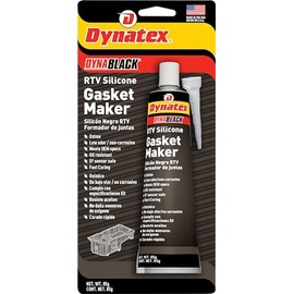 Dynatex 143355 DynaBlack RTV Silicone Gasket Maker, 85g Tube - Black Silicone Sealant Waterproof, Rubber Sealant, Oil Resistant