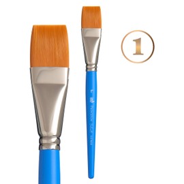 Princeton Select Artiste, Series 3750, Paint Brush for Acrylic, Watercolor and Oil, Flat Wash, 1 Inch