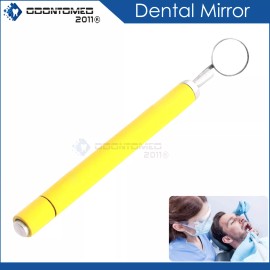 ODM Dental Mirror WITH LIGHT (Yellow Color) Dental Instruments