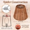 Kittmip 1 Pack Natural Rattan Spider Boho Lamp Shade Handwoven