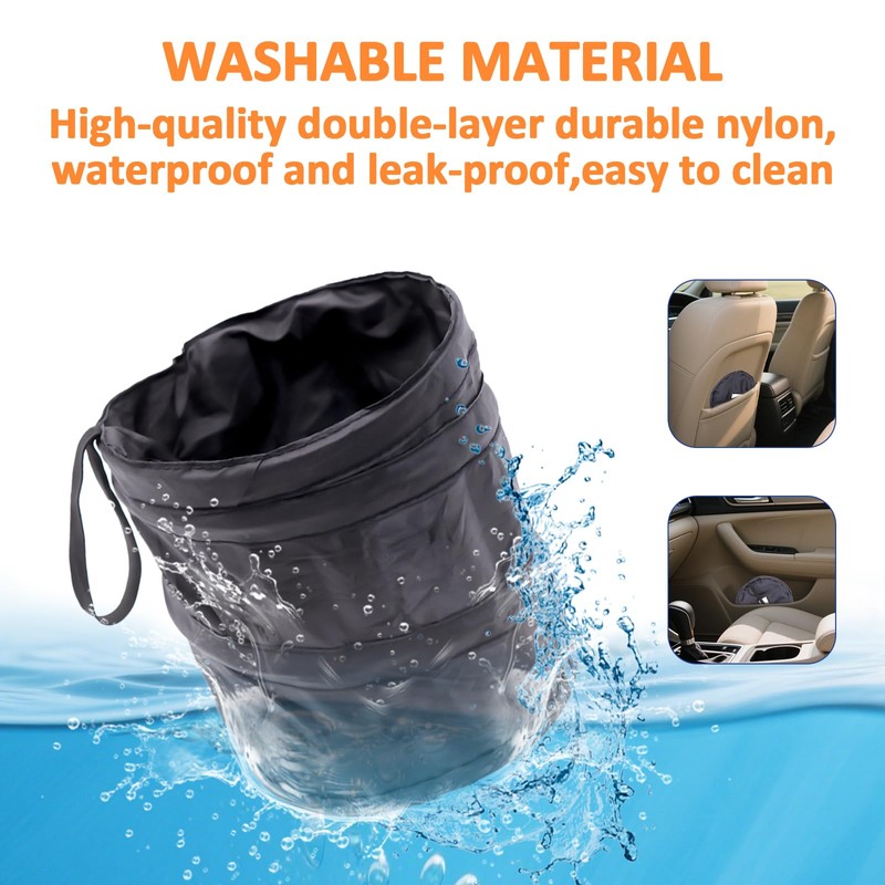 Deluxe Pop-Up Trash Can, Spring-loaded Collapsible Garbage Can For Camping, 24 X 19 Inches Heavy Duty 600d Polyester 29 5 Gallon Green