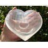 GAF TREASURES Large Selenite Heart Bowl, 5" Selenite Heart Shaped