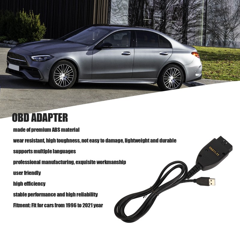 OBD Adapter Multilanguage Scanner Diagnostic Connector Cable Professional Scan Tool