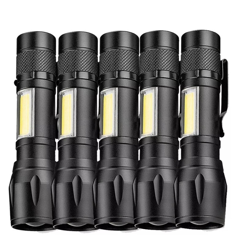 Unbranded 5 Pack Rechargeable LED Flashlight Tactical Police Super Bright