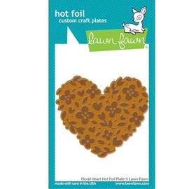 Lawn Fawn LF3620 Floral Heart Hot Foil Plate Hot Foil Plate
