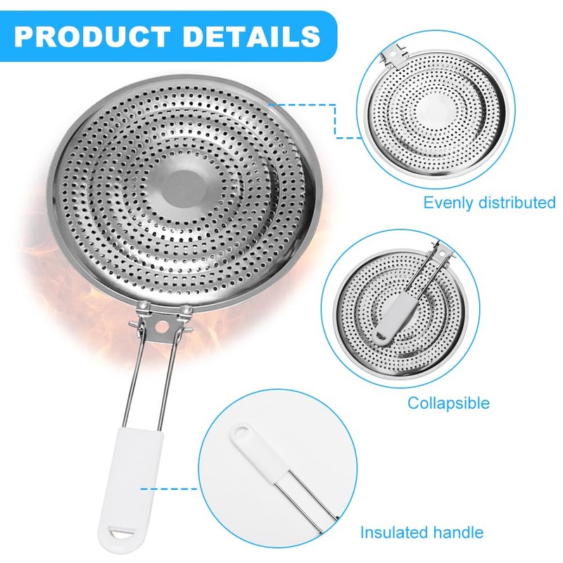 Heat Diffuser Plate,Double Layers Stainless Steel Gas and Electric Stove