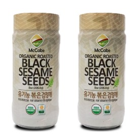 McCabe Organic Roasted Black Sesame, 8oz (2 Packs), USDA Organic Certified, CCOF Certified Organic, Roasted & Packed in USA