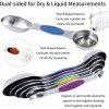 TILUCK measuring cups and magnetic measuring spoons set, stainless steel