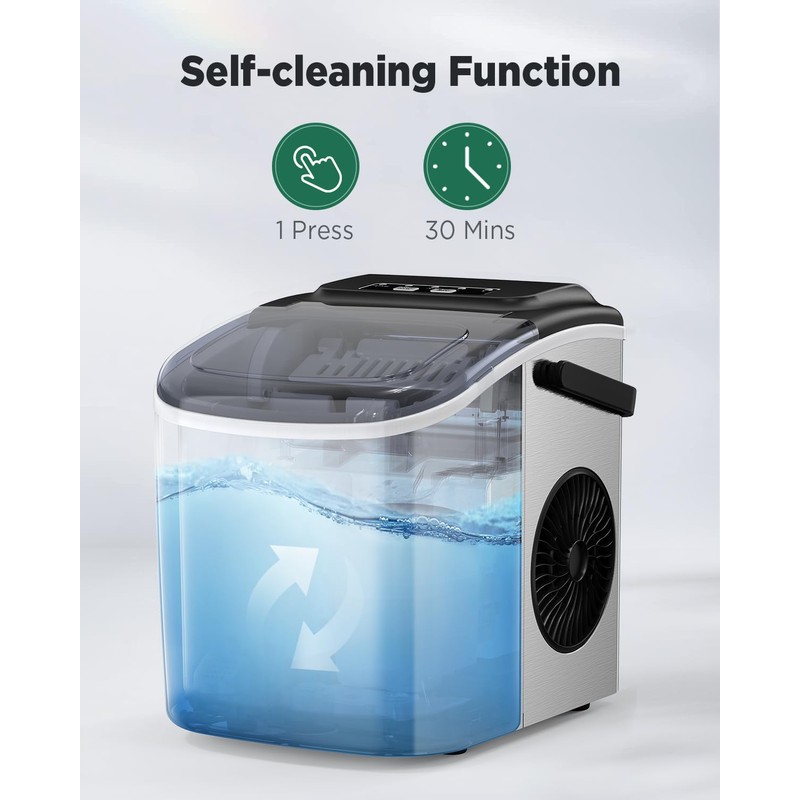 Ice Maker Countertop, Portable Ice Machine Ready in 6 Minutes