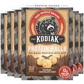 Kodiak Cakes Kodiak Cakes Oatmeal Protein Ball Mix, Chocolate Chip, High Protein, 100% Whole Grains, (Pack of 6)