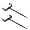 Lyreh 2pcs Rainwater Downspout Bracket, Heavy Duty Galvanized Iron Adjustable