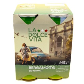 La Dolce Vita Bergamotto, Real Sugar, Pack of 4, Imported from Italy, 11oz