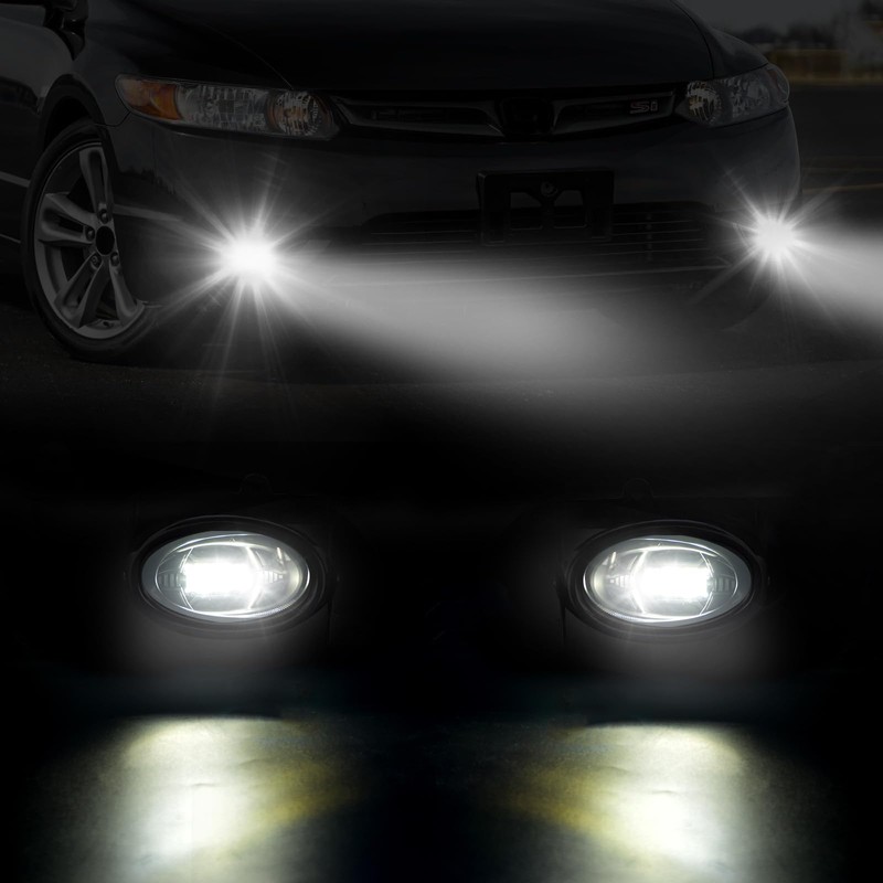 OKSIWA LED Fog Lights for 2006 2007 2008 Honda Civic