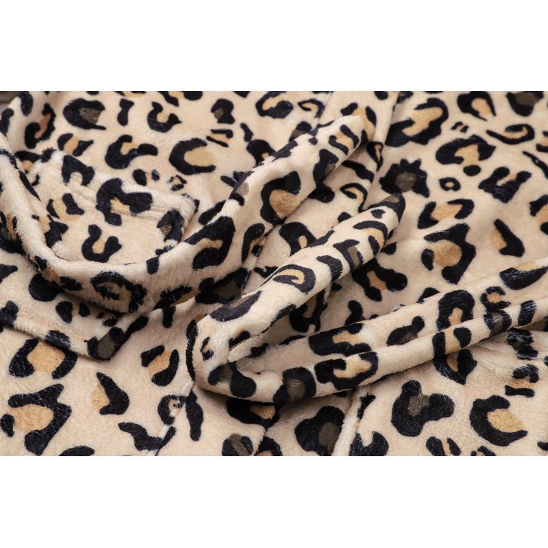 Umeyda Girls Fleece Hooded Robes, Warm Printed Bath Robe for