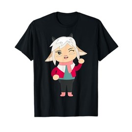 Cute Winking Goat Cartoon Character Design For Kids T-Shirt