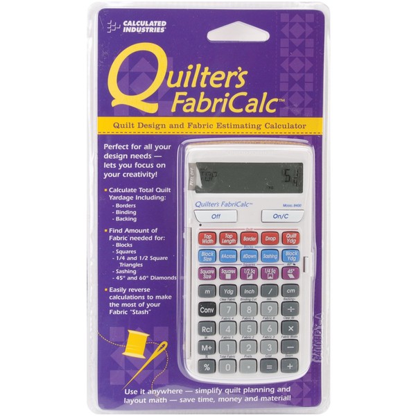 Calculated Industries Quilter's FabriCalc Quilt Design and Fabric Estimating Calculator