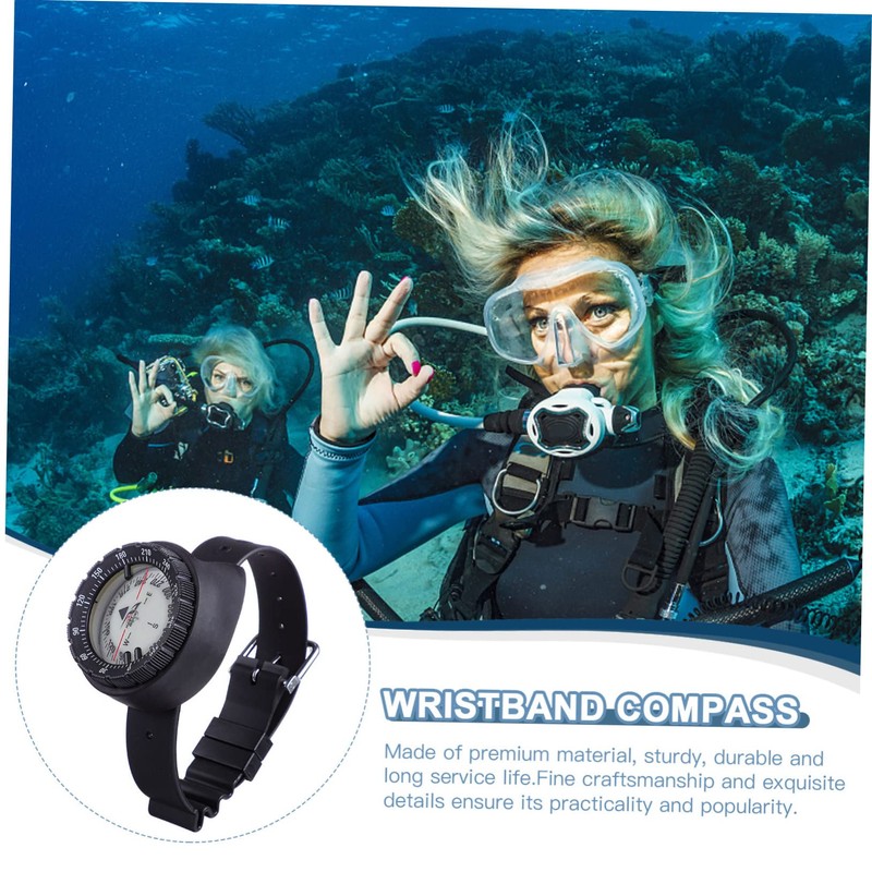 WHAMVOX 1pc Compass Watch Band for Outdoor Navigation Lightweight Wristband
