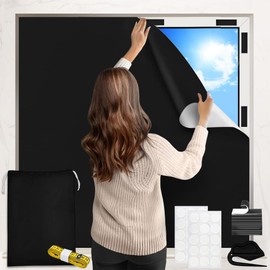 ZADAFINA Blackout Sheet, Window 57.1 x 78.7 inches (145 x 200 cm), Thermal Shielding Sheet, Curtain, Light Shielding Fabric, UV Protection, Thermal Shielding Curtain, Thermal Insulated Sheet