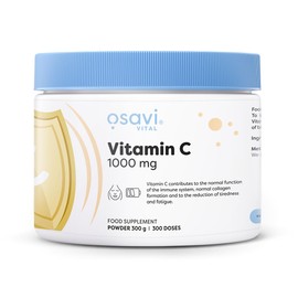 OSAVI Osavi Vitamin C 1000 mg C 300 g Powder | Pure LCAscorbic Acid | Supports Immunity, Collagen Formation & Iron Absorption | Helps Reduce Tiredness & Fatigue