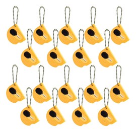 18 PCS Retractable Pocket Sized Utility Knives Box Cutter Letter Opener Handed Mini Cutter Keychain Knife Finger Friendly & Safe Package Opener(Yellow)