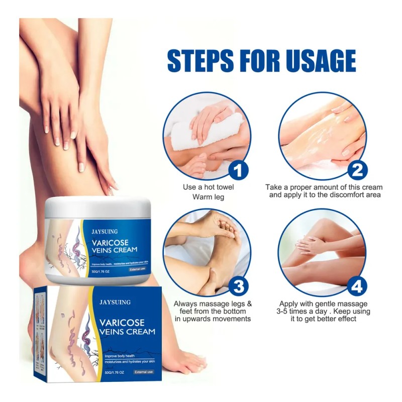 Crema Para El Cuidado De Piernas Jaysuing: Masaje Suave