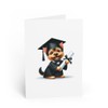 DistinctInk Greeting Card/Note Card - Norwich Terrier Graduation - PACK