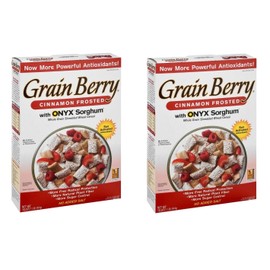 Grain.Berry Cereal - Cinnamon Frosted Wheat Cereal with ONYX Sorghum - 16 Oz Box - Pack of 2