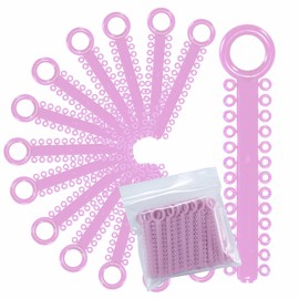LA MIERE- 1040 Power Sticks Ligaduras de ortodoncia, bandas elásticas para ligaduras, anillos elásticos para aparatos de ortodoncia, 26 ligaduras por barra (rosa pastel claro)