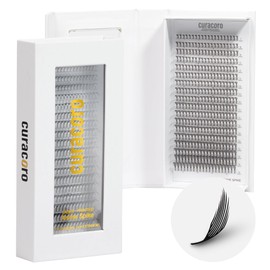 Curacoro Anime Feather Spike Lash Extensions – 360 Fans Lightweight and Defined Laser-Printed Premade Lash Spikes, Anime Lashes B C CC J LB LC Curl 7–16mm for Professionals