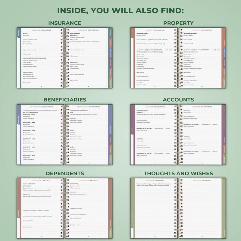Clever Fox When I Die Planner With Pockets for Documents