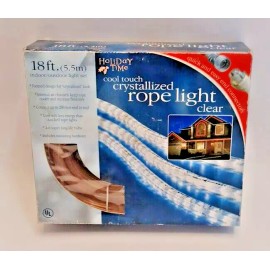 Holiday Time Cool Touch Crystallized Rope Light Clear 18ft. U.L. LISTED