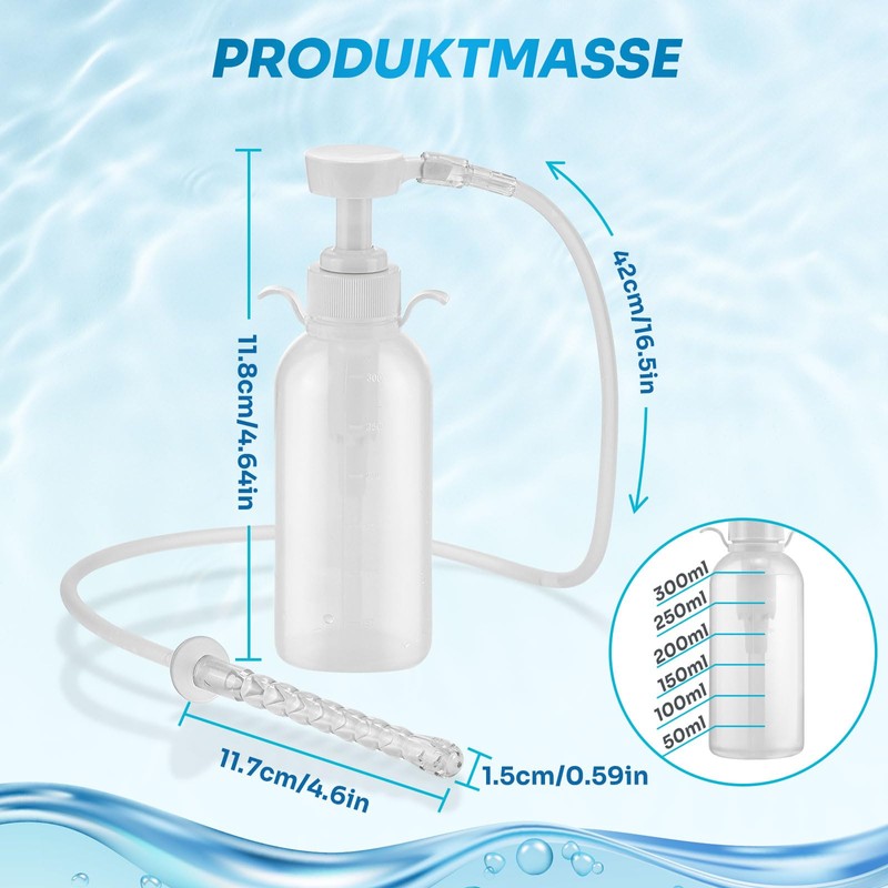 Reusable Vaginal Cleaning System, 300 ml Vaginal Shower for Women,