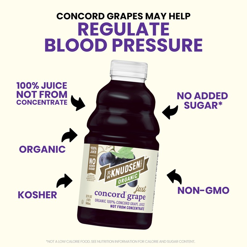 R.W. Knudsen Organic Just Concord Grape Juice, 32 fl oz