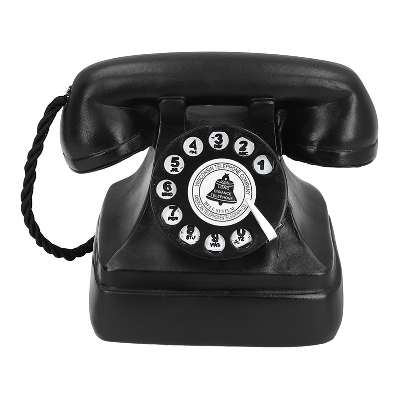 Decorative Telephone Creative Synthetic Resin Rotary Dial Retro Telephone Ornament