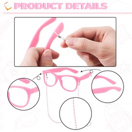 WATCPNO 100 Days of School Costume Pink Dress Set Old Lady Costume for kids Girls Grandma Costume for kids Dress Up(L 7-8)