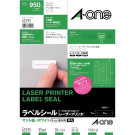 A-One 65295 Laser Label Stickers, 95 Sides, 10 Sheets