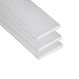 96"L x 2"W x 1/4"T Clear Anodized Aluminum Bar (3 Pack) Made in USA 8 FT 2" Flat Bar
