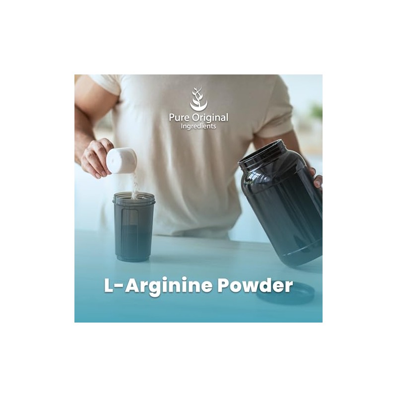 PURE ORIGINAL INGREDIENTS- “LArginina en Polvo (1 lb) Aminoácido, Sin