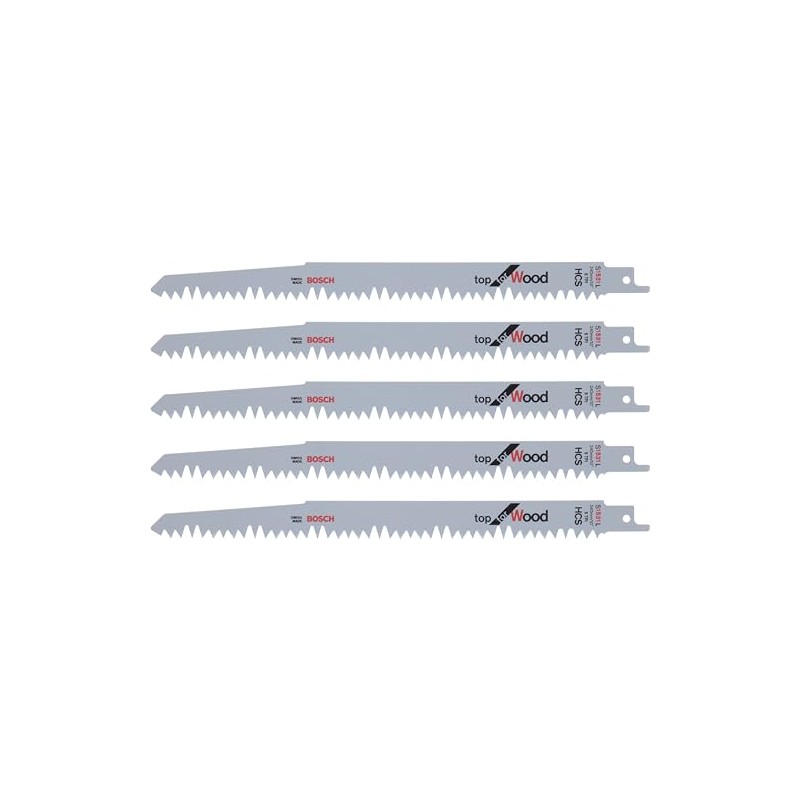 Bosch Professional 2608650613 S1531L Saber Saw Blade Topwood, 45cm x