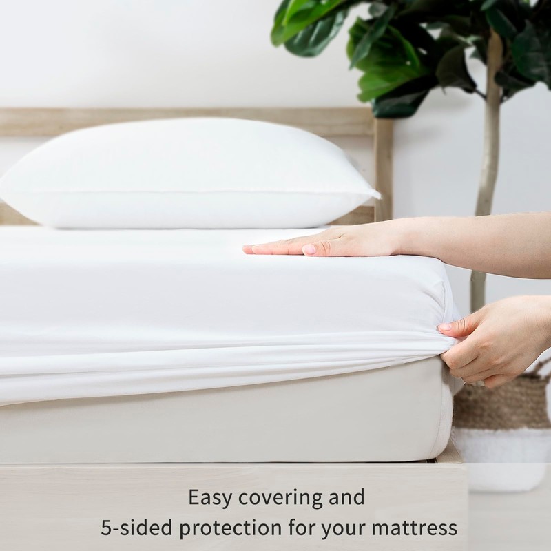 Tifschlaf King Size Fitted Sheet - White Kingsize Bed Sheet